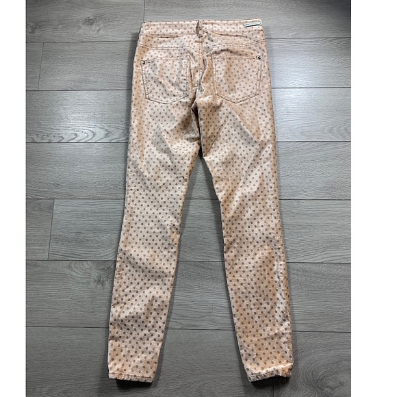 Anthropologie Pilcro Velvet High-Rise Skinny Ankle Polka Dot Pants - Picture 5 of 16